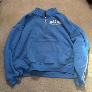 Blue Half-Zip Sweater